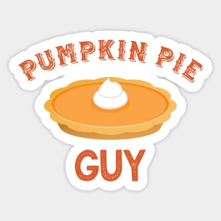 Pumpkin Pie Guy Funny Thanksgiving Food Sticker